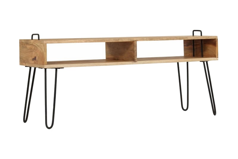 TV-bänk massivt mangoträ 110x35x45 cm - Brun - Möbler - Tv möbel & mediamöbel - TV bänk & mediabänk