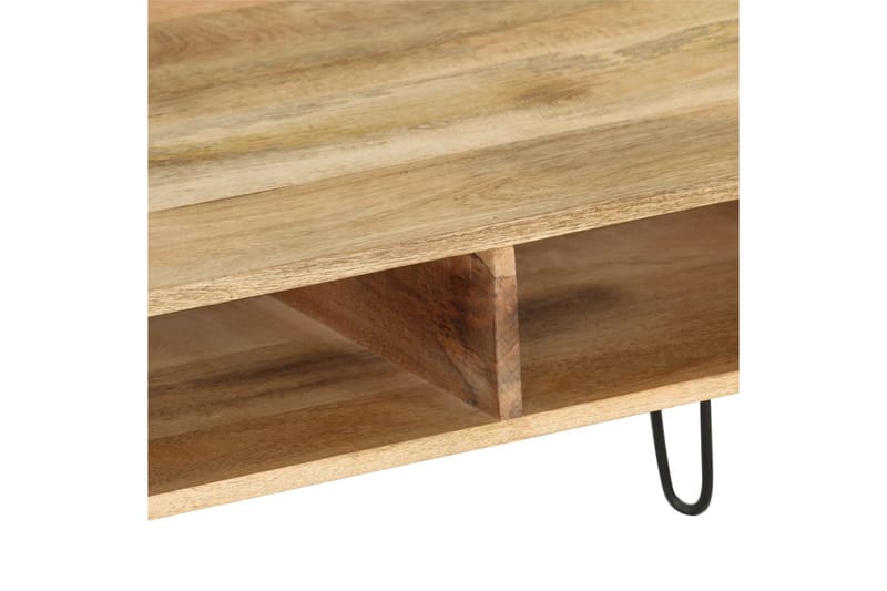 TV-bänk massivt mangoträ 110x35x45 cm - Brun - Möbler - Tv möbel & mediamöbel - TV bänk & mediabänk