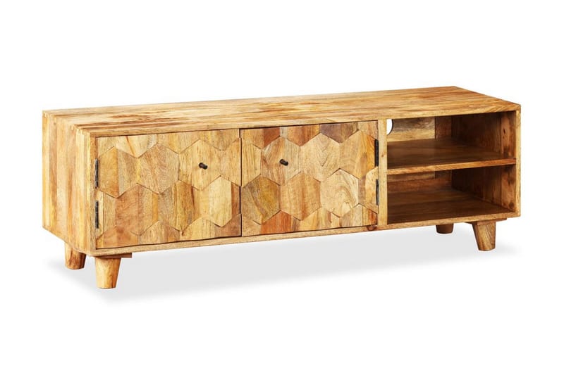 TV-bänk massivt mangoträ 118x35x40 cm - Brun - Möbler - Tv möbel & mediamöbel - TV bänk & mediabänk