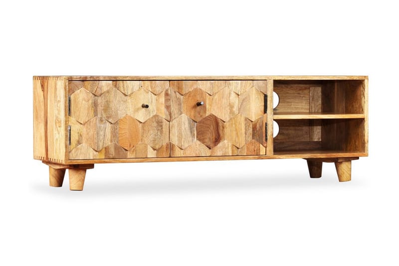 TV-bänk massivt mangoträ 118x35x40 cm - Brun - Möbler - Tv möbel & mediamöbel - TV bänk & mediabänk