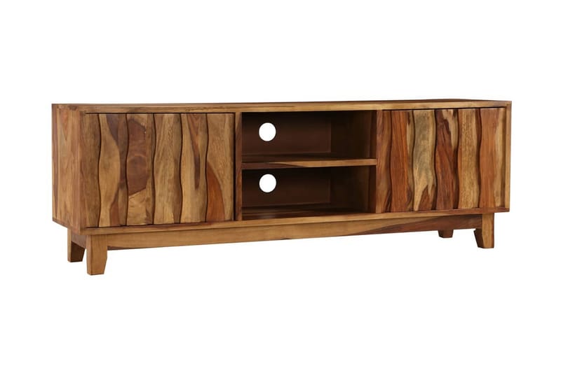 TV-bänk massivt sheshamträ 118x30x40 cm - Brun - Möbler - Tv möbel & mediamöbel - TV bänk & mediabänk
