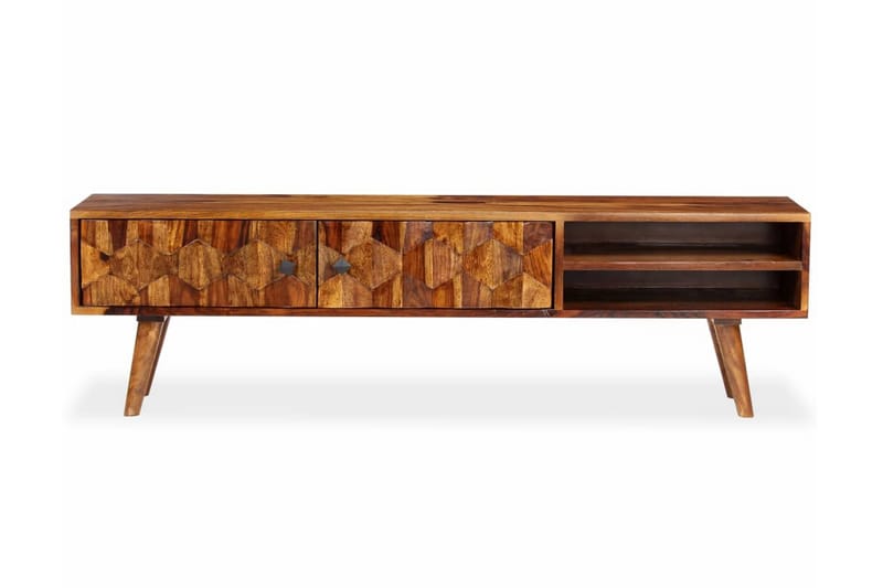 TV-bänk massivt sheshamträ 140x30x40 cm - Brun - Möbler - Tv möbel & mediamöbel - TV bänk & mediabänk