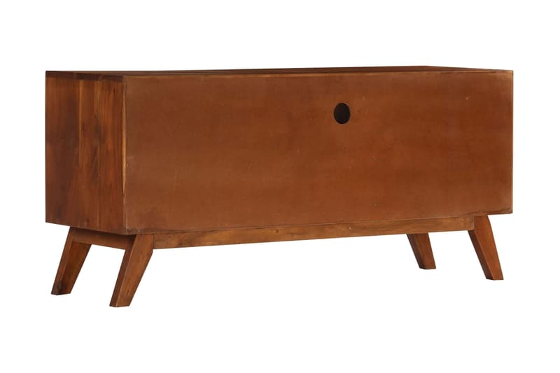 TV-bänk med 3 lådor 110x35x50 cm massivt återvunnet akaciatr - Flerfärgad - Möbler - Tv möbel & mediamöbel - TV bänk & mediabänk