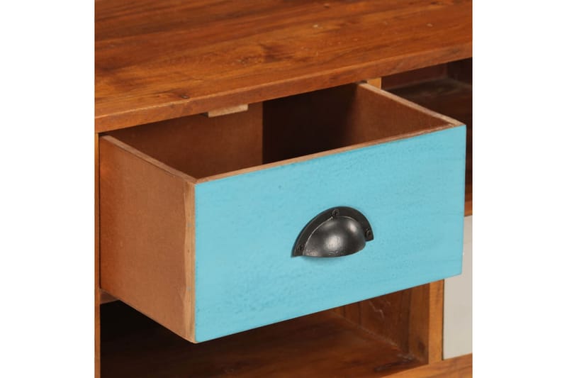 TV-bänk med 3 lådor 110x35x50 cm massivt återvunnet akaciatr - Flerfärgad - Möbler - Tv möbel & mediamöbel - TV bänk & mediabänk