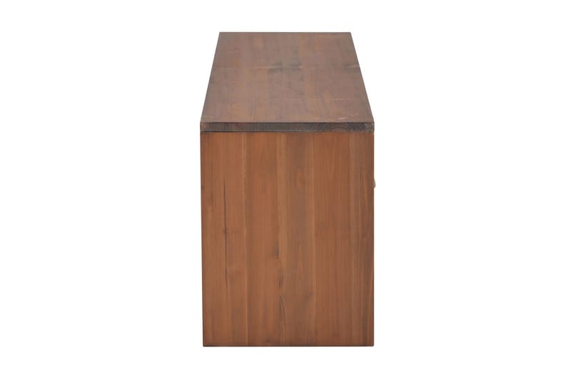 TV-bänk med 4 lådor 120x30x40 cm massivt granträ - Brun - Möbler - Tv möbel & mediamöbel - TV bänk & mediabänk