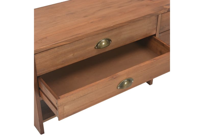 TV-bänk med 4 lådor 120x30x40 cm massivt granträ - Brun - Möbler - Tv möbel & mediamöbel - TV bänk & mediabänk