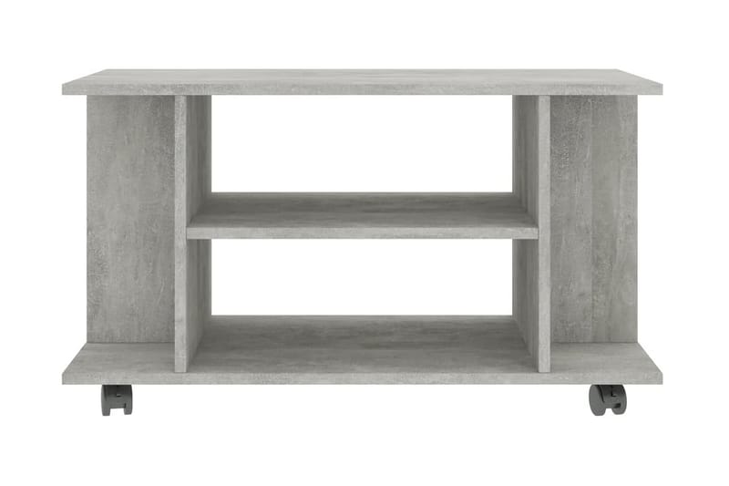 TV-bänk med hjul betonggrå 80x40x40 cm spånskiva - Betonggrå - Möbler - Tv möbel & mediamöbel - TV bänk & mediabänk