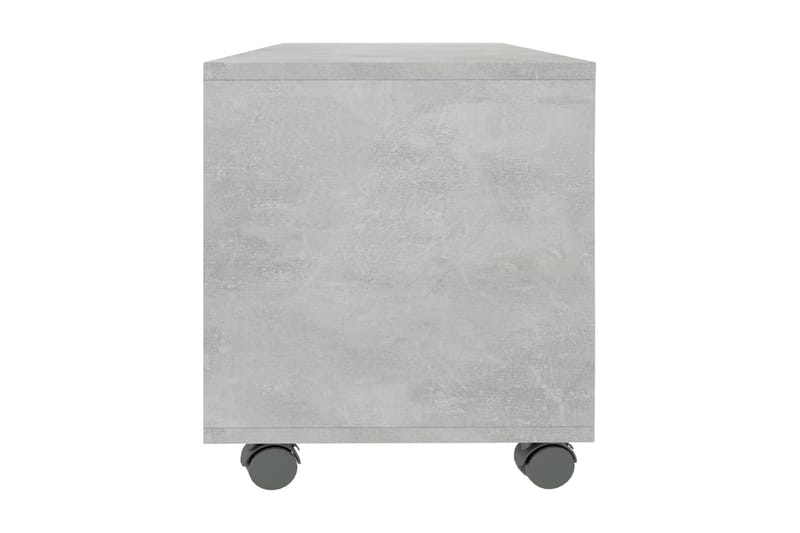 TV-bänk med hjul betonggrå 90x35x35 cm spånskiva - Grå - Möbler - Tv möbel & mediamöbel - TV bänk & mediabänk