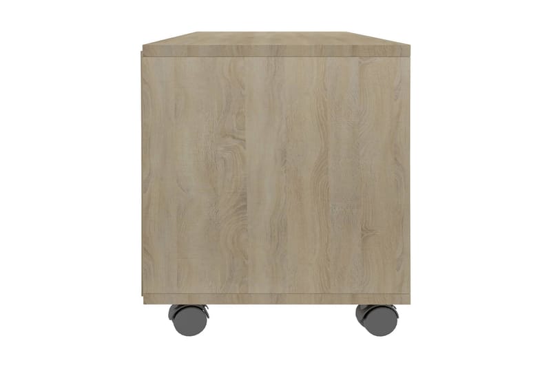 TV-bänk med hjul sonoma ek 90x35x35 cm spånskiva - Brun - Möbler - Tv möbel & mediamöbel - TV bänk & mediabänk