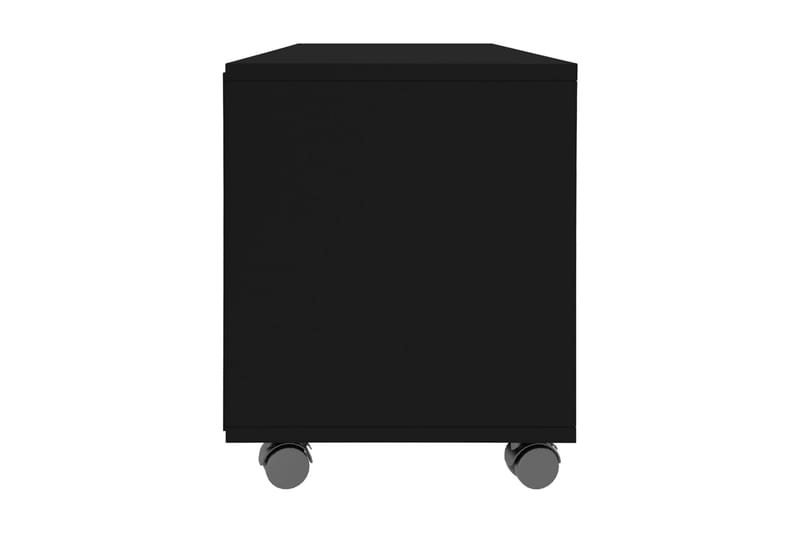 TV-bänk med hjul svart 90x35x35 cm spånskiva - Svart - Möbler - Tv möbel & mediamöbel - TV bänk & mediabänk