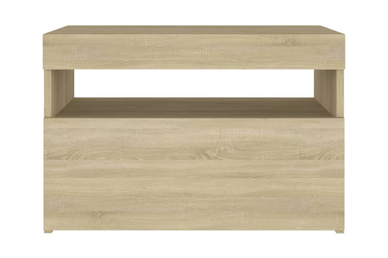 TV-bänk med LED-belysning 2 st sonoma-ek 60x35x40 cm - Brun - Möbler - Tv möbel & mediamöbel - TV bänk & mediabänk