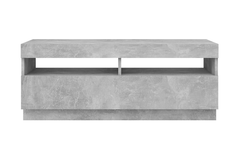 TV-bänk med LED-belysning betonggrå 100x35x40 cm - Grå - Möbler - Tv möbel & mediamöbel - TV bänk & mediabänk