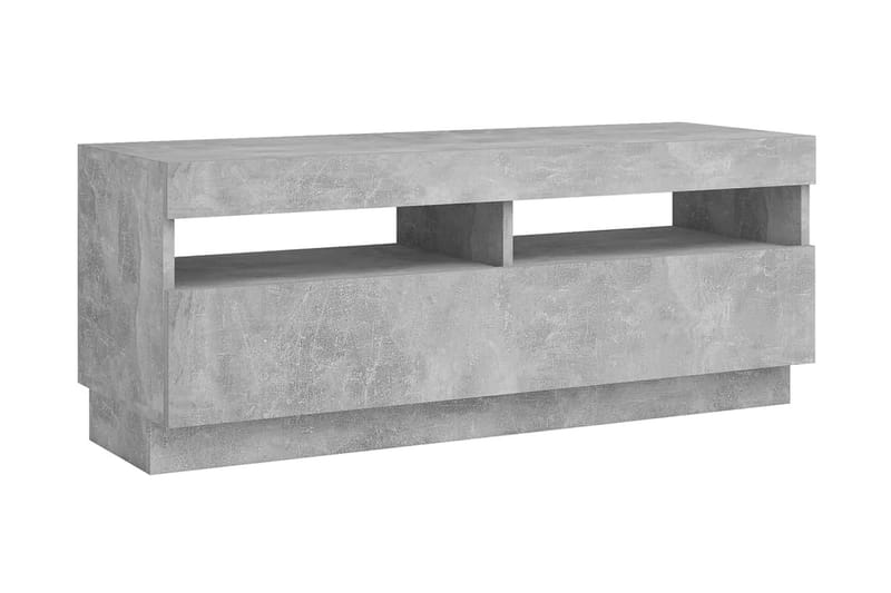 TV-bänk med LED-belysning betonggrå 100x35x40 cm - Grå - Möbler - Tv möbel & mediamöbel - TV bänk & mediabänk