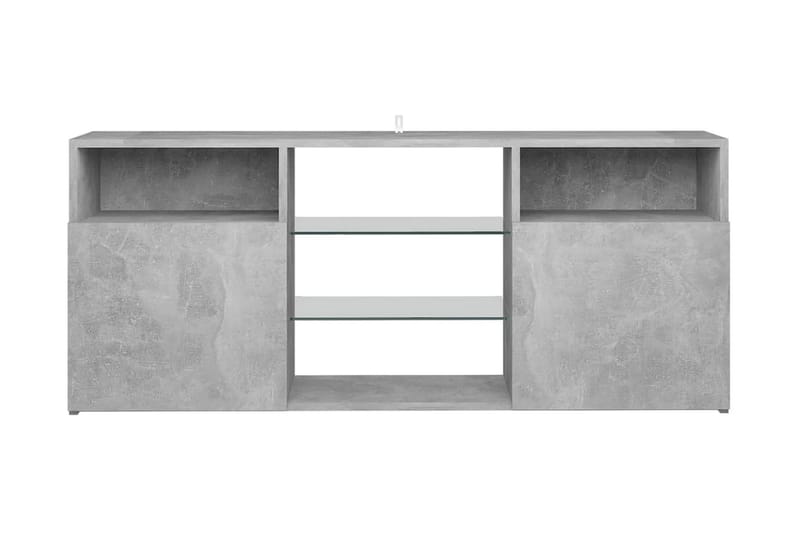 TV-bänk med LED-belysning betonggrå 120x30x50 cm - Grå - Möbler - Tv möbel & mediamöbel - TV bänk & mediabänk