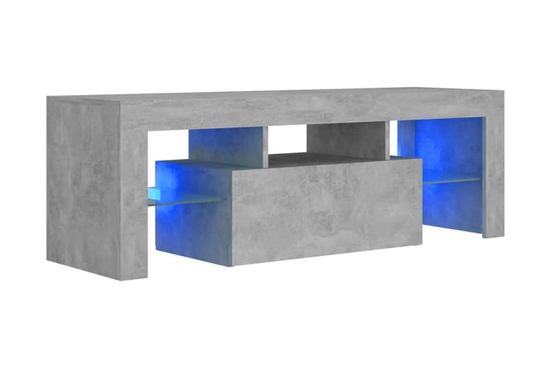TV-bänk med LED-belysning betonggrå 120x35x40 cm - Grå - Möbler - Tv möbel & mediamöbel - TV bänk & mediabänk