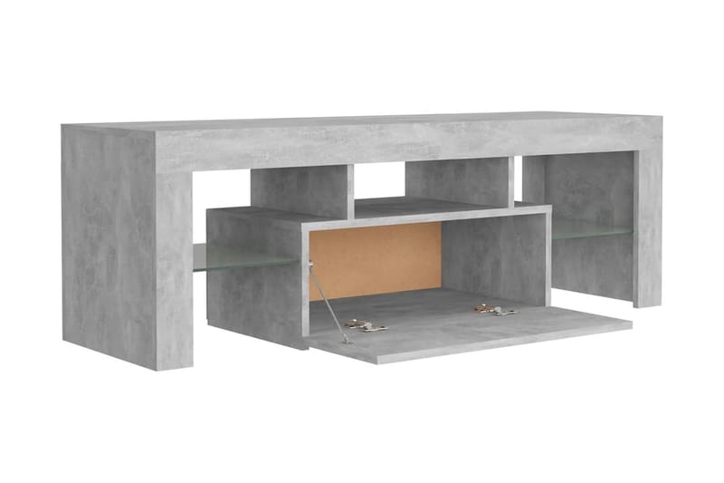 TV-bänk med LED-belysning betonggrå 120x35x40 cm - Grå - Möbler - Tv möbel & mediamöbel - TV bänk & mediabänk