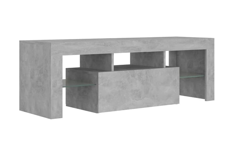 TV-bänk med LED-belysning betonggrå 120x35x40 cm - Grå - Möbler - Tv möbel & mediamöbel - TV bänk & mediabänk