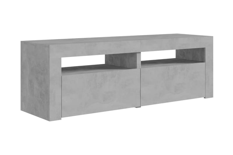 TV-bänk med LED-belysning betonggrå 120x35x40 cm - Grå - Möbler - Tv möbel & mediamöbel - TV bänk & mediabänk