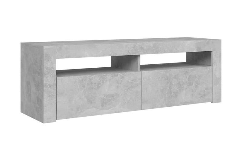 TV-bänk med LED-belysning betonggrå 120x35x40 cm - Grå - Möbler - Tv möbel & mediamöbel - TV bänk & mediabänk