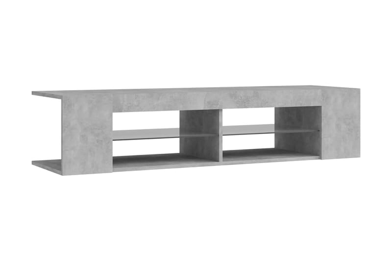 TV-bänk med LED-belysning betonggrå 135x39x30 cm - Grå - Möbler - Tv möbel & mediamöbel - TV bänk & mediabänk