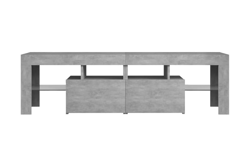 TV-bänk med LED-belysning betonggrå 140x35x40 cm - Grå - Möbler - Tv möbel & mediamöbel - TV bänk & mediabänk