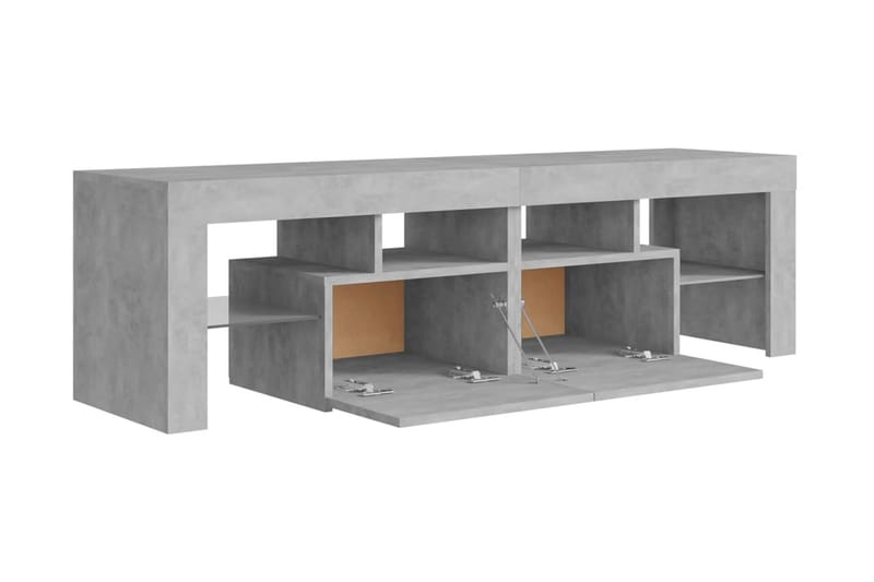 TV-bänk med LED-belysning betonggrå 140x35x40 cm - Grå - Möbler - Tv möbel & mediamöbel - TV bänk & mediabänk