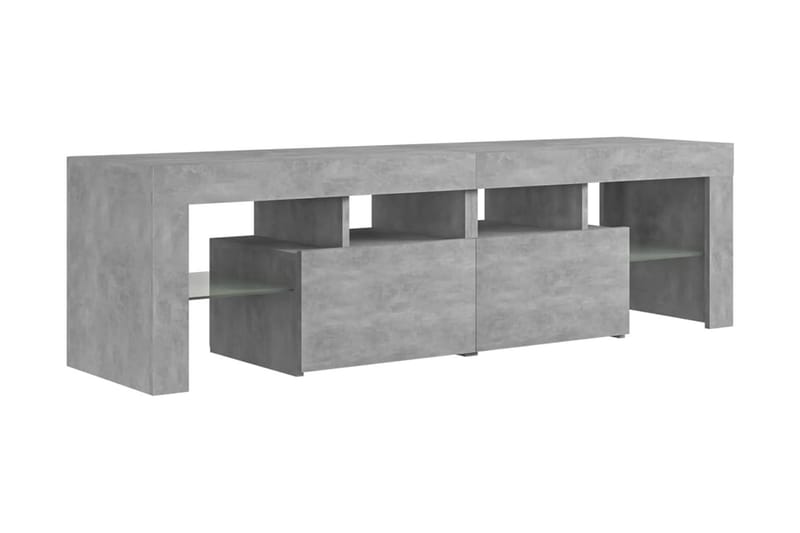 TV-bänk med LED-belysning betonggrå 140x35x40 cm - Grå - Möbler - Tv möbel & mediamöbel - TV bänk & mediabänk
