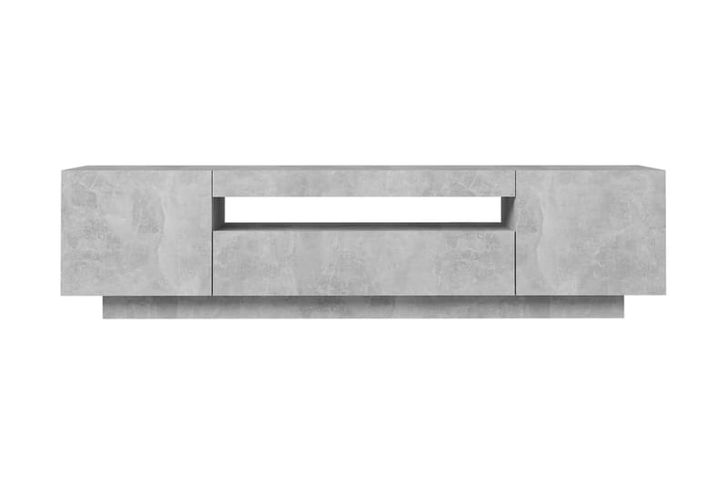TV-bänk med LED-belysning betonggrå 160x35x40 cm - Grå - Möbler - Tv möbel & mediamöbel - TV bänk & mediabänk