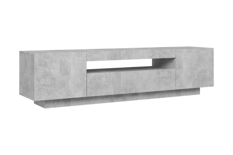 TV-bänk med LED-belysning betonggrå 160x35x40 cm - Grå - Möbler - Tv möbel & mediamöbel - TV bänk & mediabänk