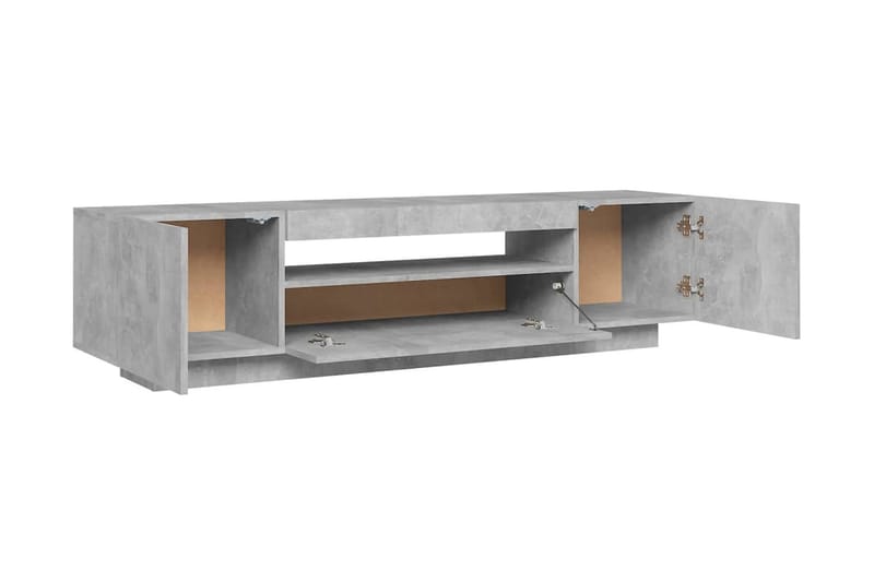 TV-bänk med LED-belysning betonggrå 160x35x40 cm - Grå - Möbler - Tv möbel & mediamöbel - TV bänk & mediabänk