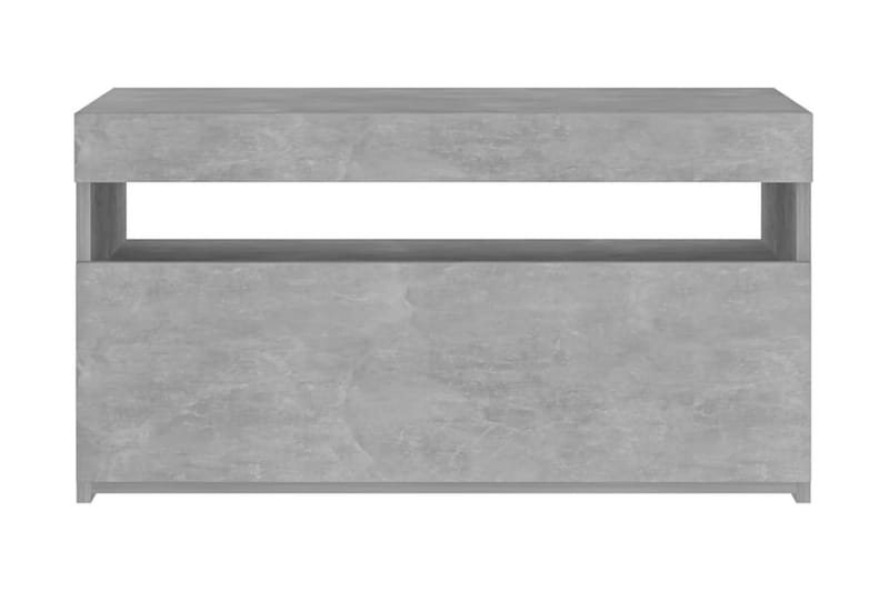 Tv-bänk med LED-belysning betonggrå 75x35x40 cm - Grå - Möbler - Tv möbel & mediamöbel - TV bänk & mediabänk