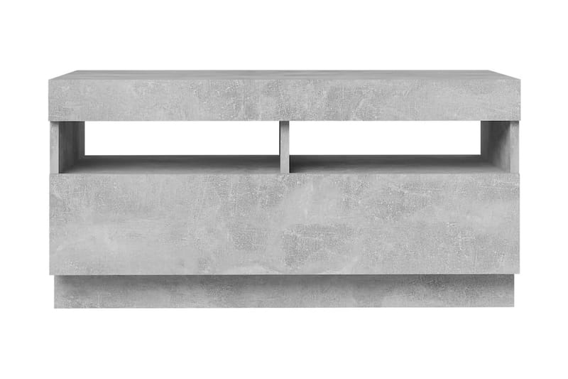TV-bänk med LED-belysning betonggrå 80x35x40 cm - Grå - Möbler - Tv möbel & mediamöbel - TV bänk & mediabänk