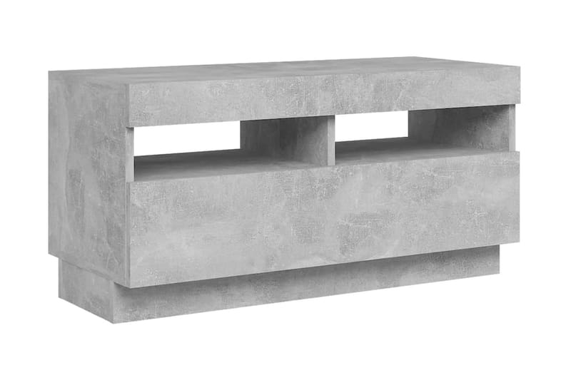 TV-bänk med LED-belysning betonggrå 80x35x40 cm - Grå - Möbler - Tv möbel & mediamöbel - TV bänk & mediabänk
