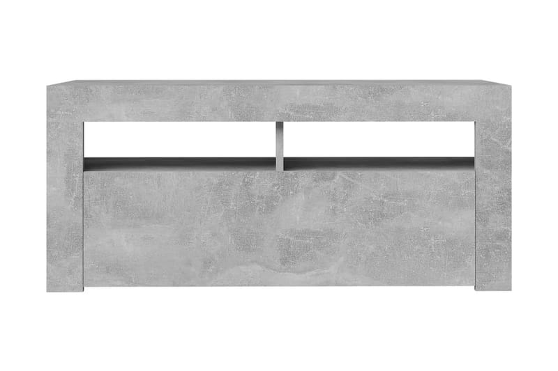 TV-bänk med LED-belysning betonggrå 90x35x40 cm - Grå - Möbler - Tv möbel & mediamöbel - TV bänk & mediabänk