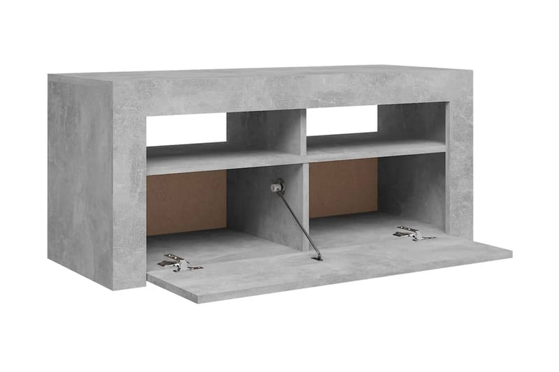 TV-bänk med LED-belysning betonggrå 90x35x40 cm - Grå - Möbler - Tv möbel & mediamöbel - TV bänk & mediabänk