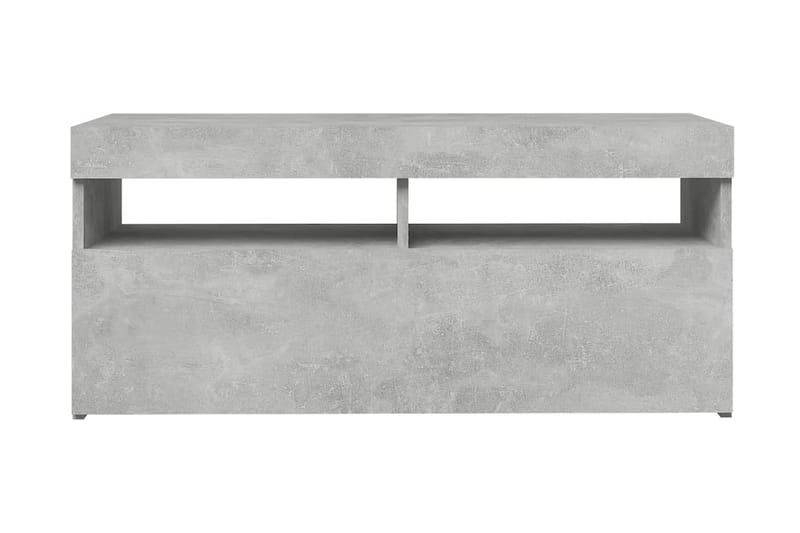 TV-bänk med LED-belysning betonggrå 90x35x40 cm - Grå - Möbler - Tv möbel & mediamöbel - TV bänk & mediabänk