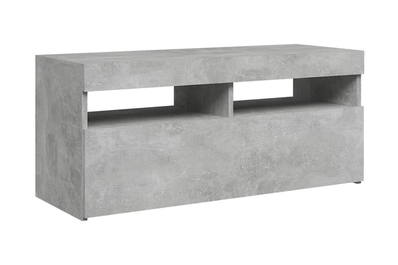 TV-bänk med LED-belysning betonggrå 90x35x40 cm - Grå - Möbler - Tv möbel & mediamöbel - TV bänk & mediabänk