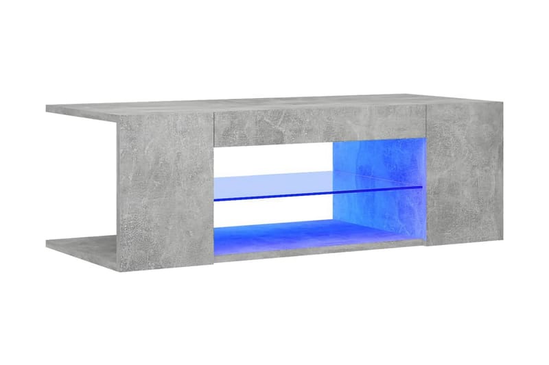 TV-bänk med LED-belysning betonggrå 90x39x30 cm - Grå - Möbler - Tv möbel & mediamöbel - TV bänk & mediabänk