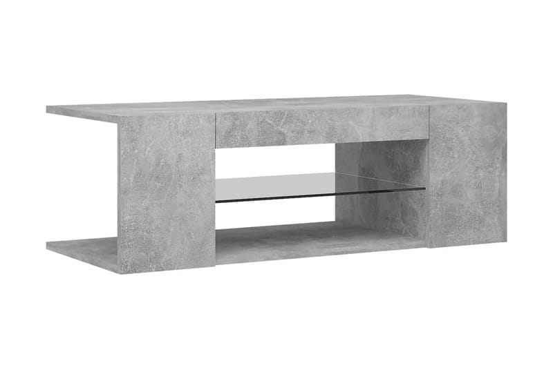 TV-bänk med LED-belysning betonggrå 90x39x30 cm - Grå - Möbler - Tv möbel & mediamöbel - TV bänk & mediabänk