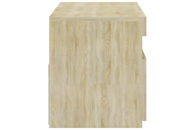 Tv-bänk med LED-belysning sonoma-ek 75x35x40 cm - Brun - Möbler - Tv möbel & mediamöbel - TV bänk & mediabänk