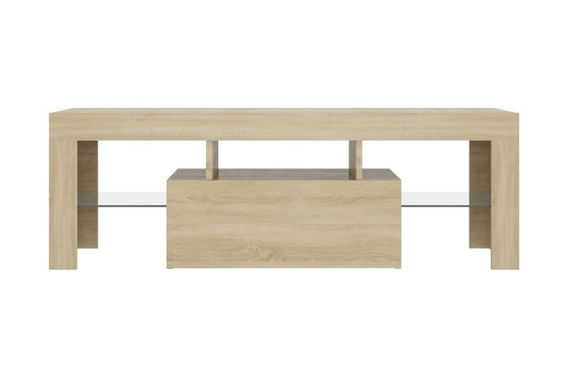 TV-bänk med LED-belysning sonomaek 120x35x40 cm - Brun - Möbler - Tv möbel & mediamöbel - TV bänk & mediabänk
