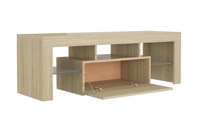 TV-bänk med LED-belysning sonomaek 120x35x40 cm - Brun - Möbler - Tv möbel & mediamöbel - TV bänk & mediabänk