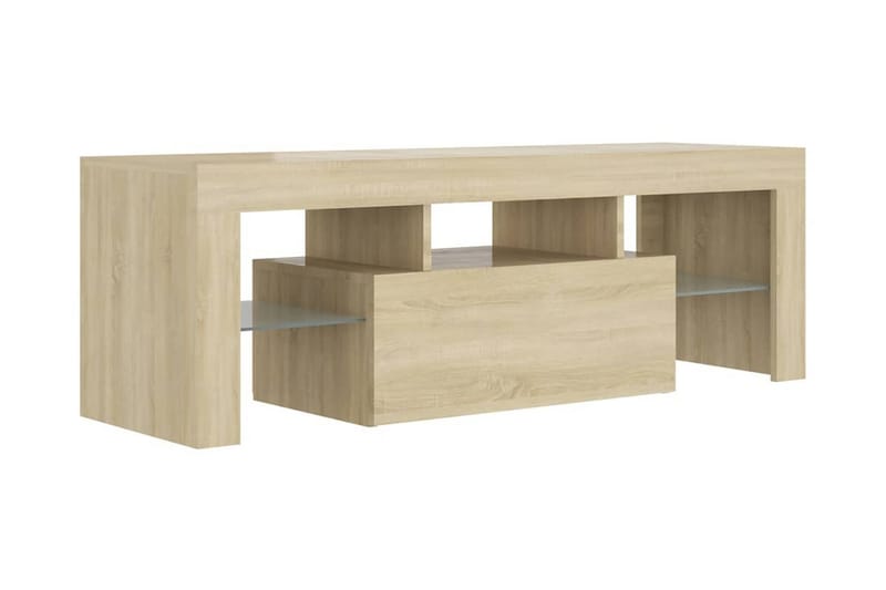 TV-bänk med LED-belysning sonomaek 120x35x40 cm - Brun - Möbler - Tv möbel & mediamöbel - TV bänk & mediabänk