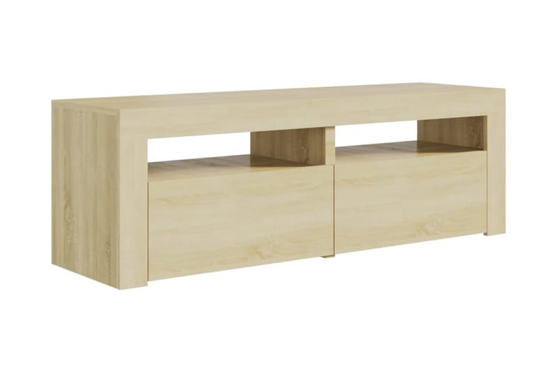 TV-bänk med LED-belysning sonomaek 120x35x40 cm - Brun - Möbler - Tv möbel & mediamöbel - TV bänk & mediabänk
