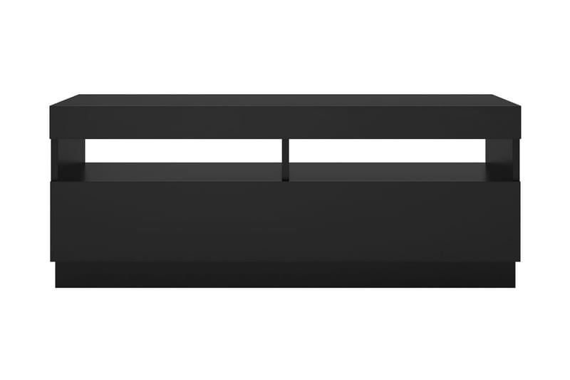 TV-bänk med LED-belysning svart 100x35x40 cm - Svart - TV bänk & mediabänk