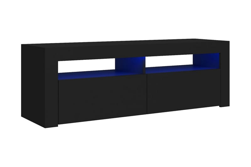 TV-bänk med LED-belysning svart 120x35x40 cm - Svart - Möbler - Tv möbel & mediamöbel - TV bänk & mediabänk