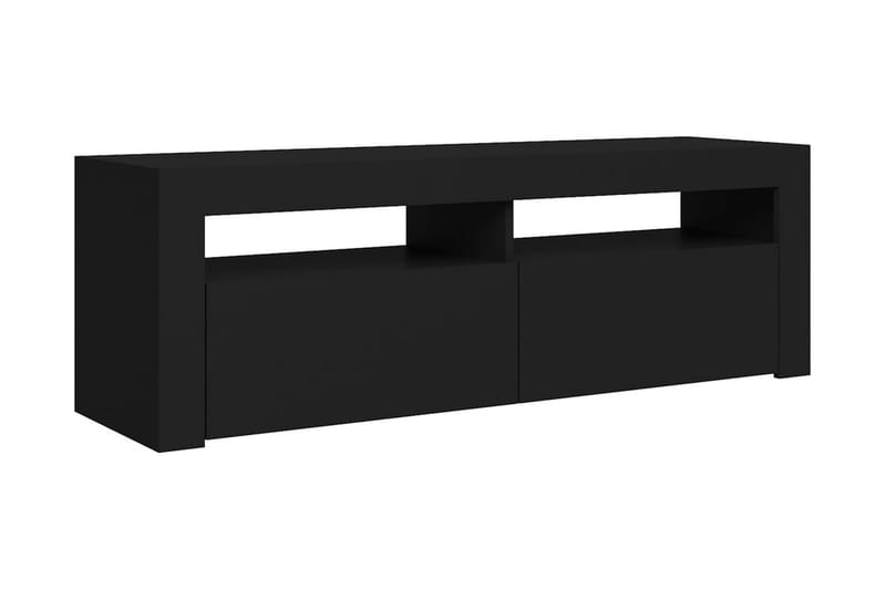 TV-bänk med LED-belysning svart 120x35x40 cm - Svart - Möbler - Tv möbel & mediamöbel - TV bänk & mediabänk