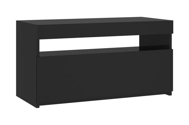 Tv-bänk med LED-belysning svart 75x35x40 cm - Svart - Möbler - Tv möbel & mediamöbel - TV bänk & mediabänk