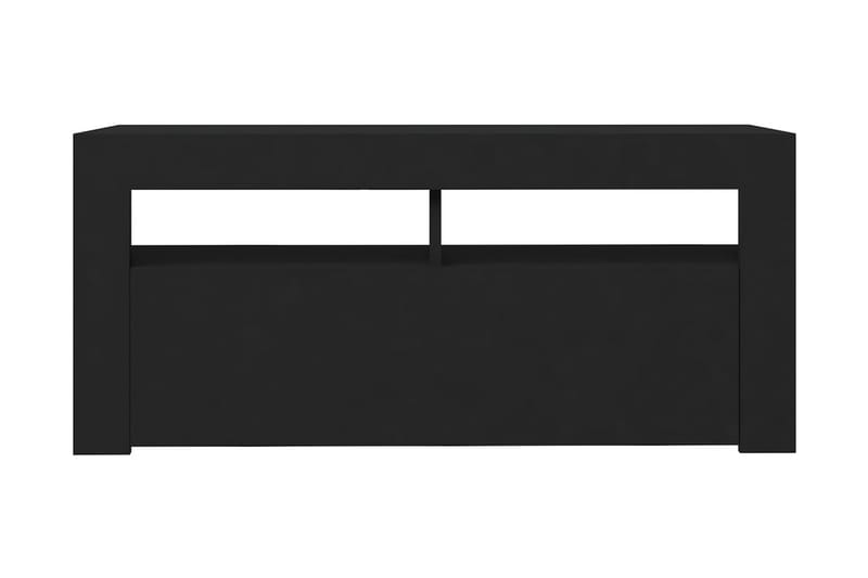 TV-bänk med LED-belysning svart 90x35x40 cm - Svart - Möbler - Tv möbel & mediamöbel - TV bänk & mediabänk