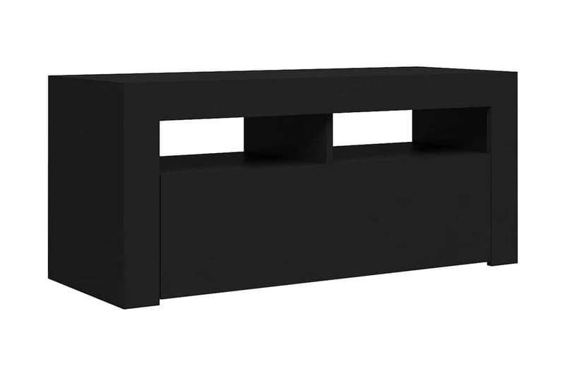 TV-bänk med LED-belysning svart 90x35x40 cm - Svart - Möbler - Tv möbel & mediamöbel - TV bänk & mediabänk